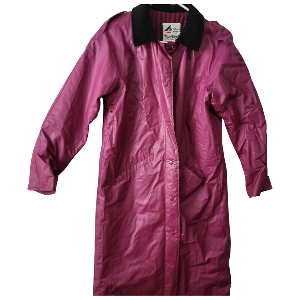 Misty Harbor Any‎ Weather Slicker Lined Raincoat Women Size L Fits Like S/M